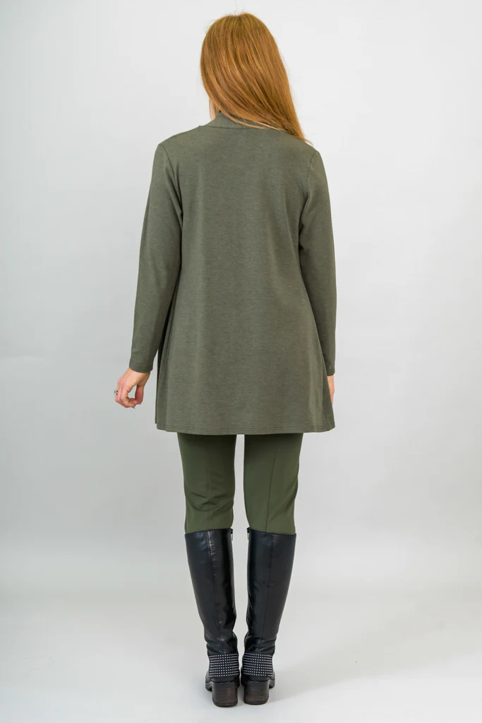 Pauline Jacket, Yarn Dye Khaki, Bamboo - Final Sale - Image 7