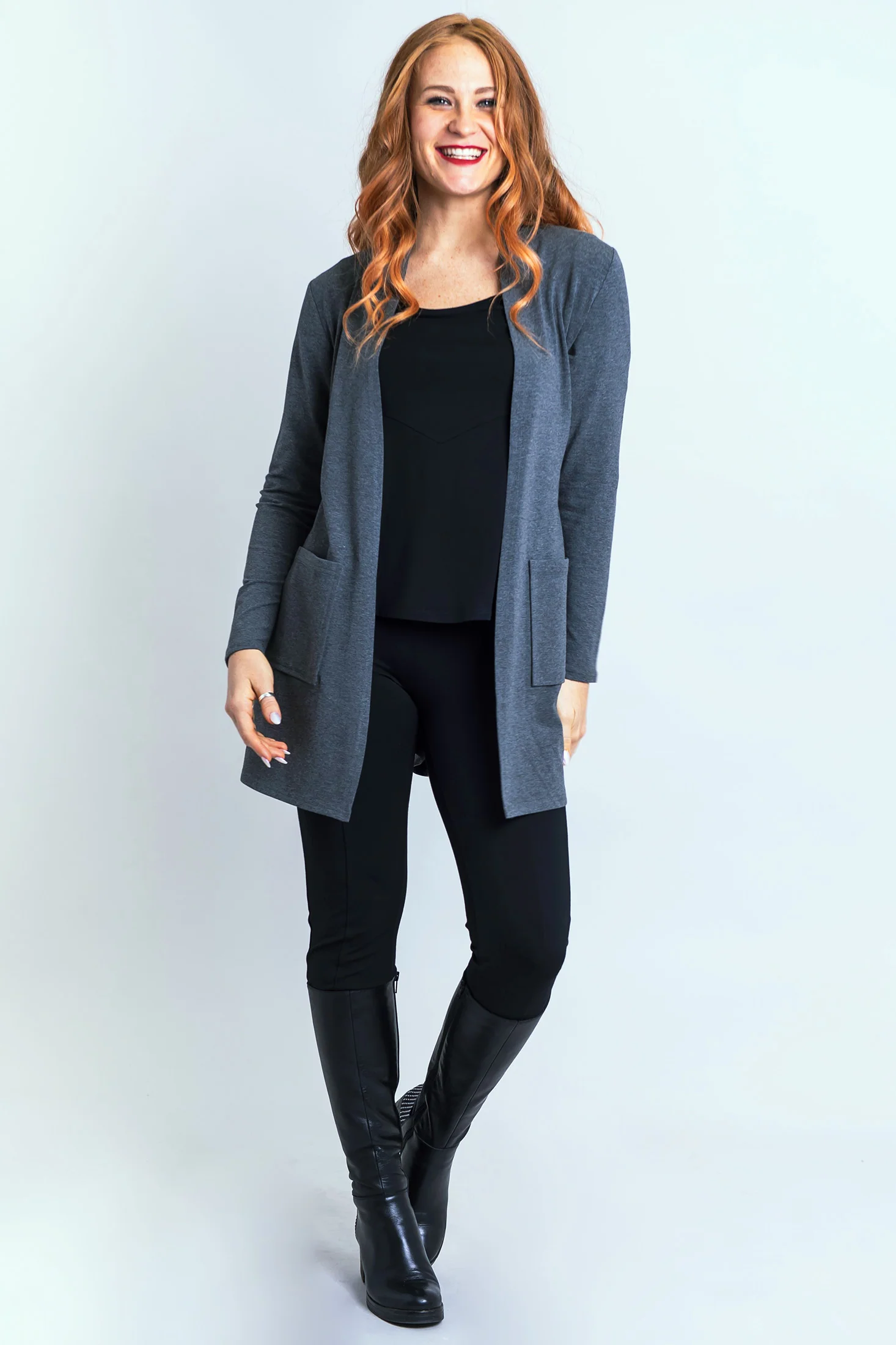 Pauline Jacket, Graphite, Bamboo - Final Sale - Image 3
