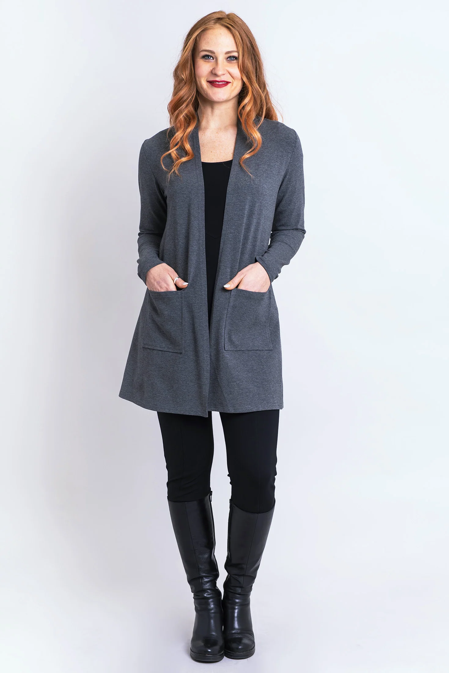 Pauline Jacket, Graphite, Bamboo - Final Sale - Image 5