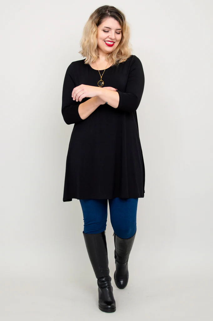 Perfect Tunic, Black, Bamboo - Image 3