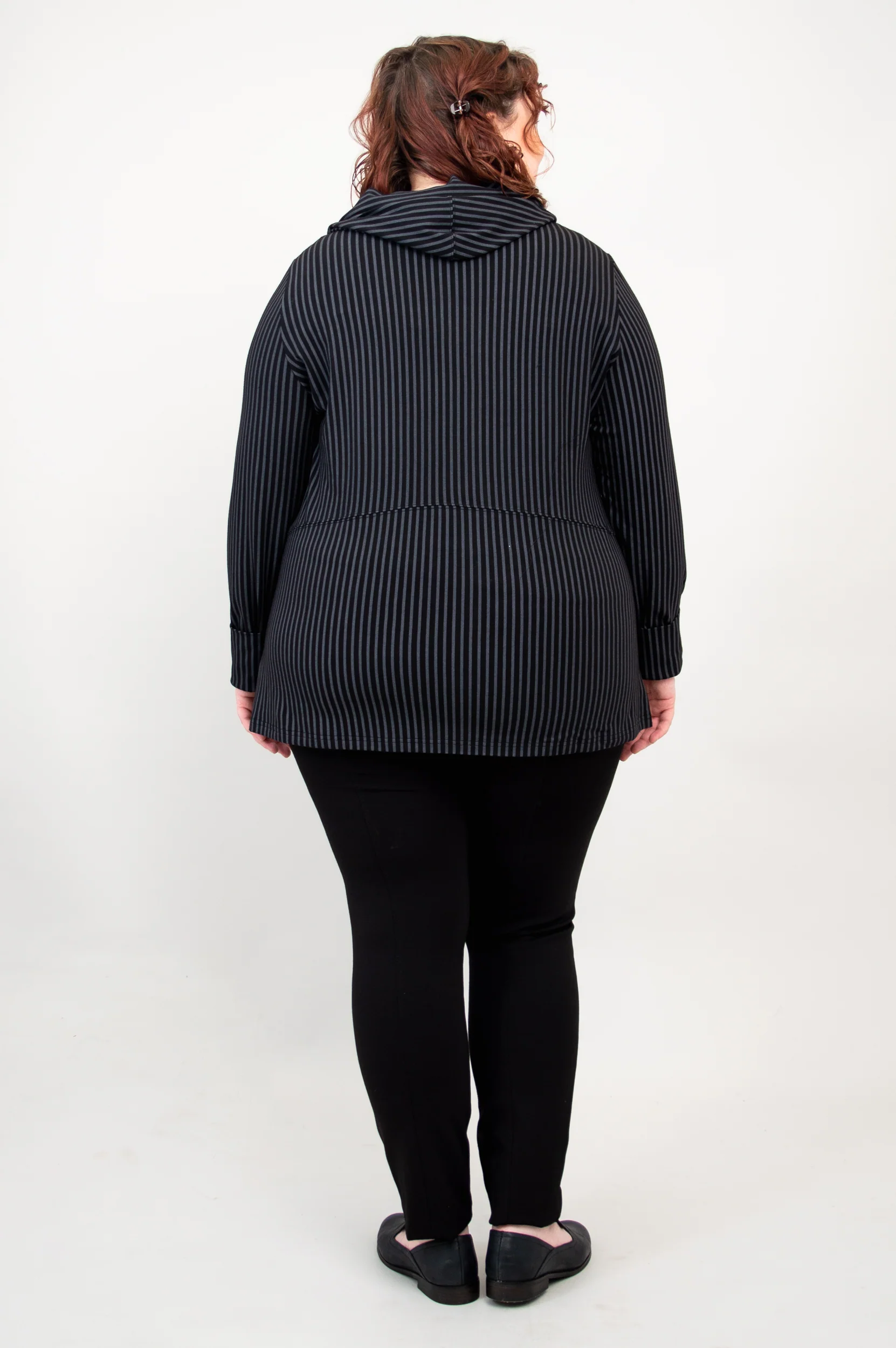 Seymour Jacket, Blk/Grey Stripe, Bamboo - Image 8