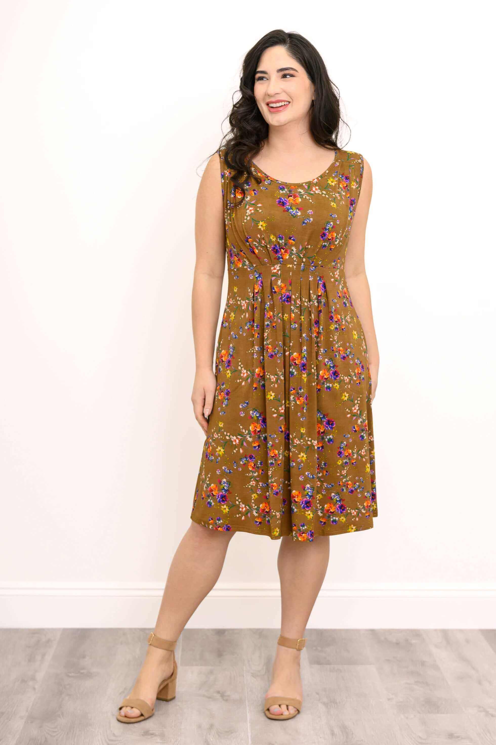 Sidney Short Dress, Sand Pansy, Bamboo - Image 2