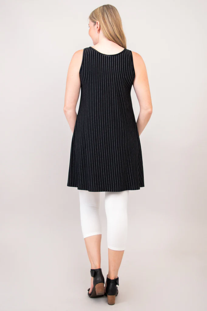 Spirit Dress, BW Pin Stripe, Bamboo - Final Sale - Image 13
