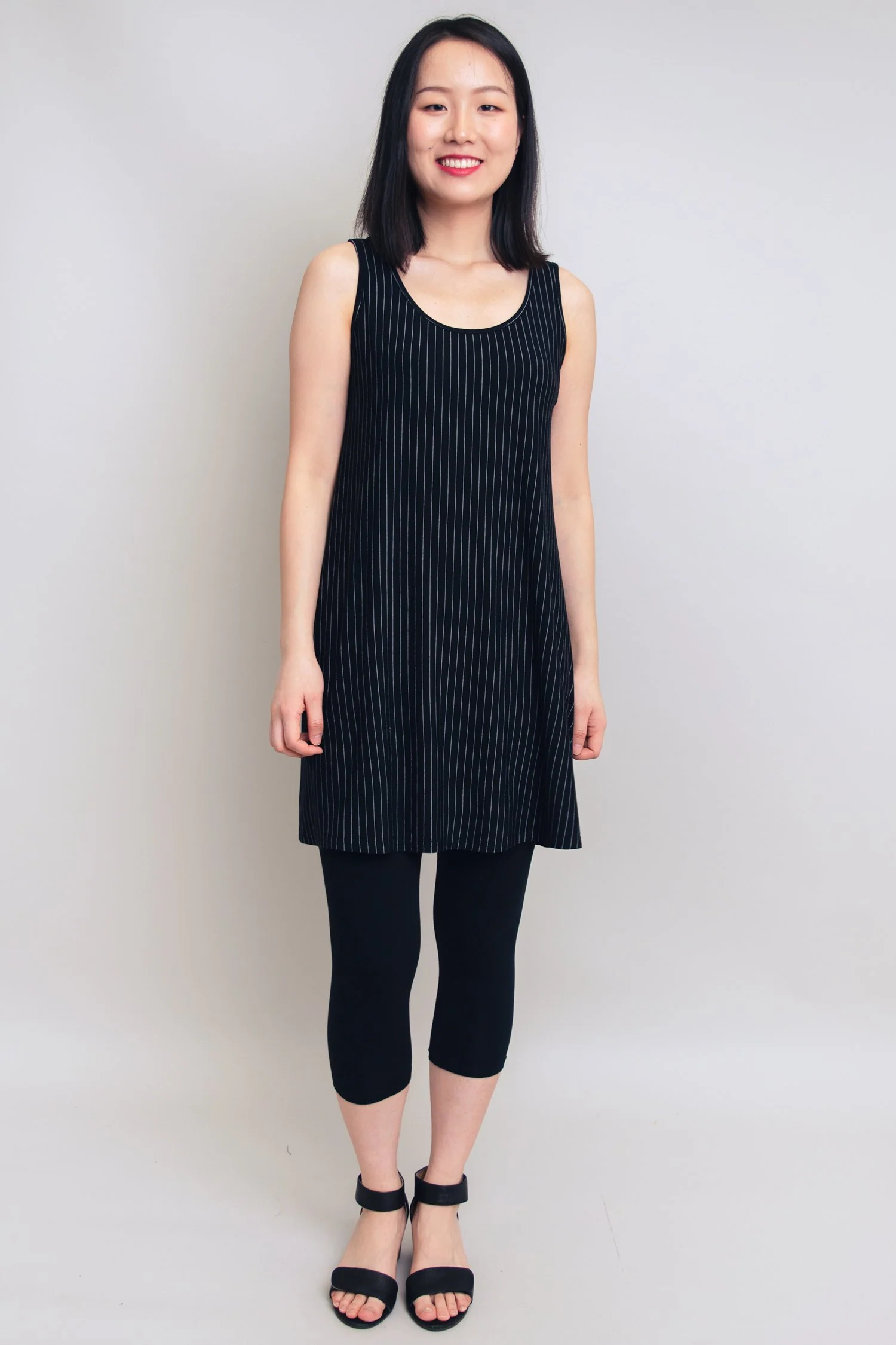 Spirit Dress, BW Pin Stripe, Bamboo - Final Sale - Image 5