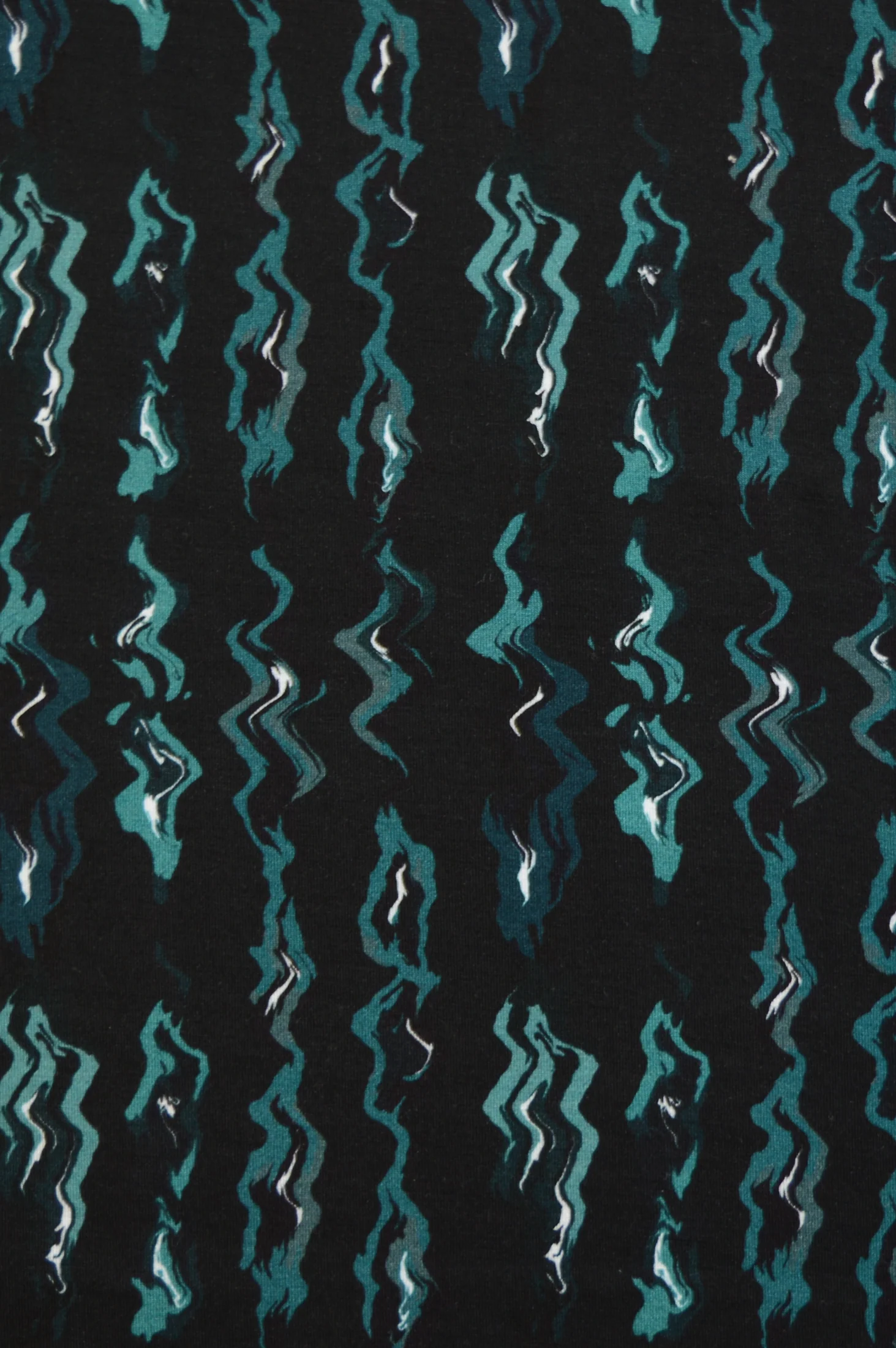 Suzanne 3/4 Dress, Teal Abstract, Bamboo - Final Sale - Image 10