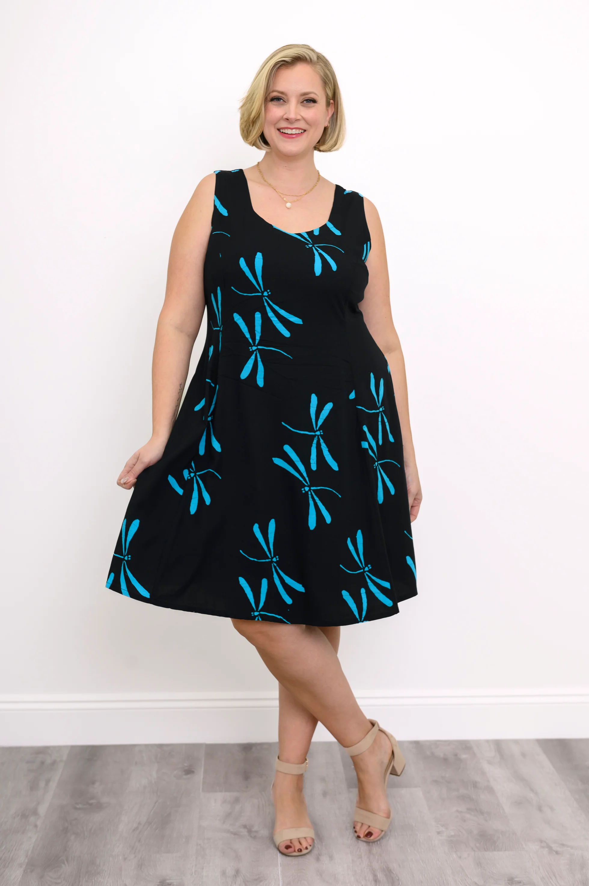 Sweet Sara Dress, Turquoise Dragonfly - Image 3