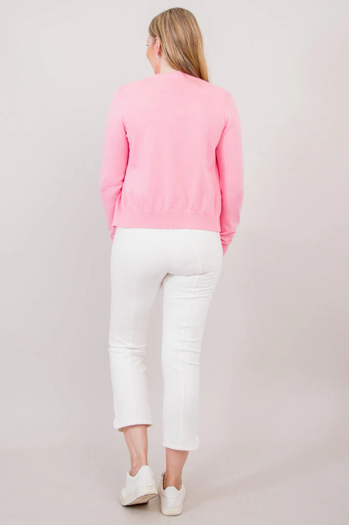 Tellie Cardigan, Pink, Cotton - Final Sale - Image 11