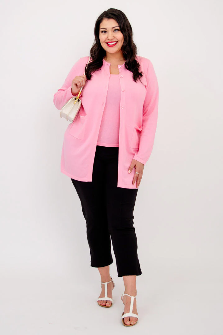Tommy Cardigan, Pink, Cotton - Final Sale - Image 11