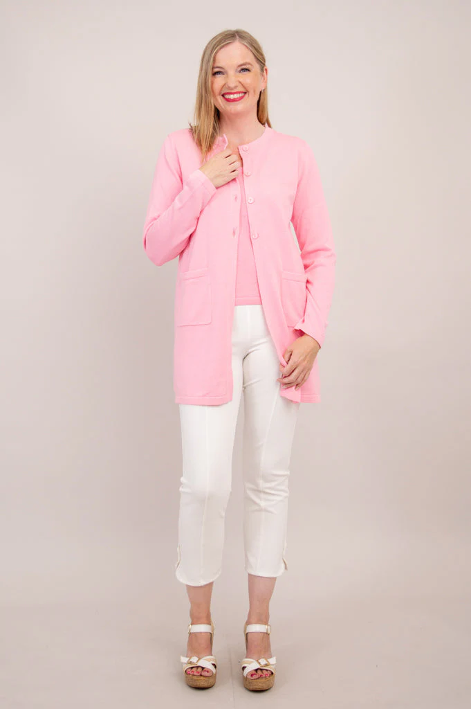 Tommy Cardigan, Pink, Cotton - Final Sale - Image 5