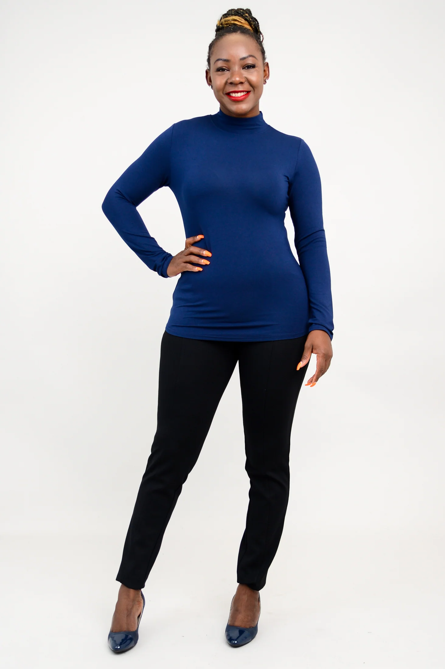 Tonya Top, Indigo, Bamboo - Image 3