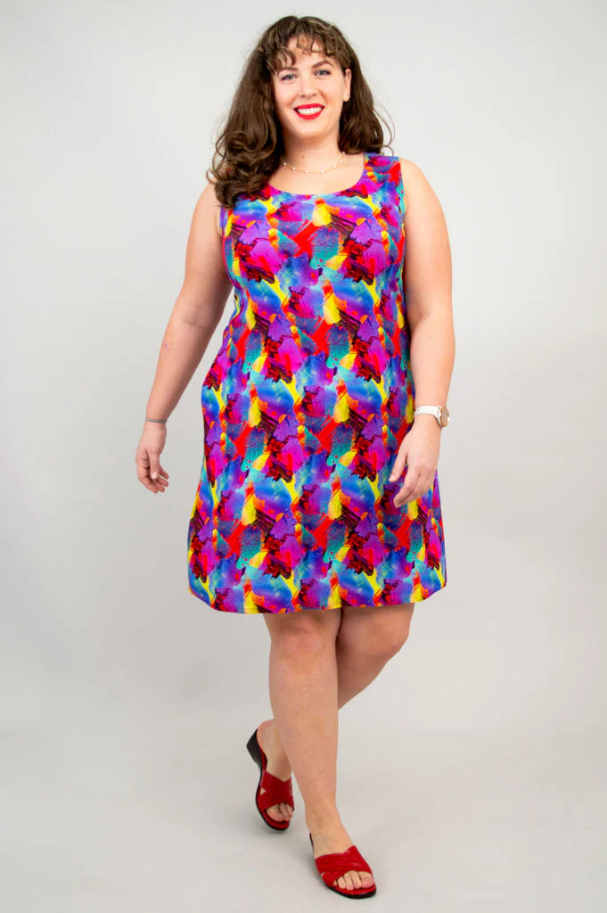 Velma Dress, Starburst, Linen Bamboo - Image 14