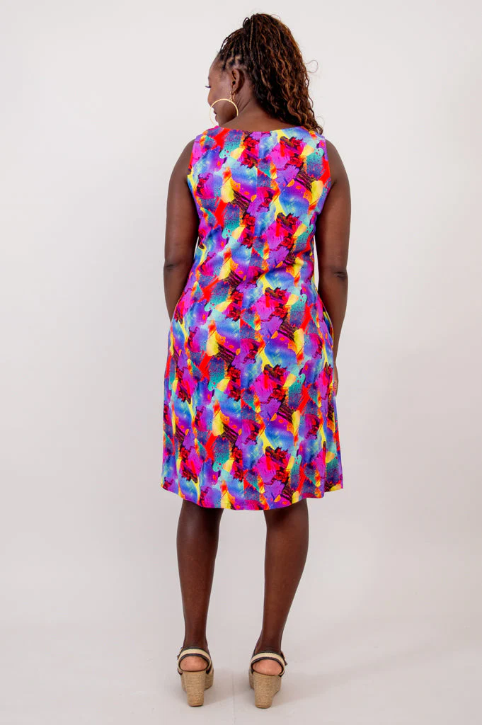 Velma Dress, Starburst, Linen Bamboo - Image 17